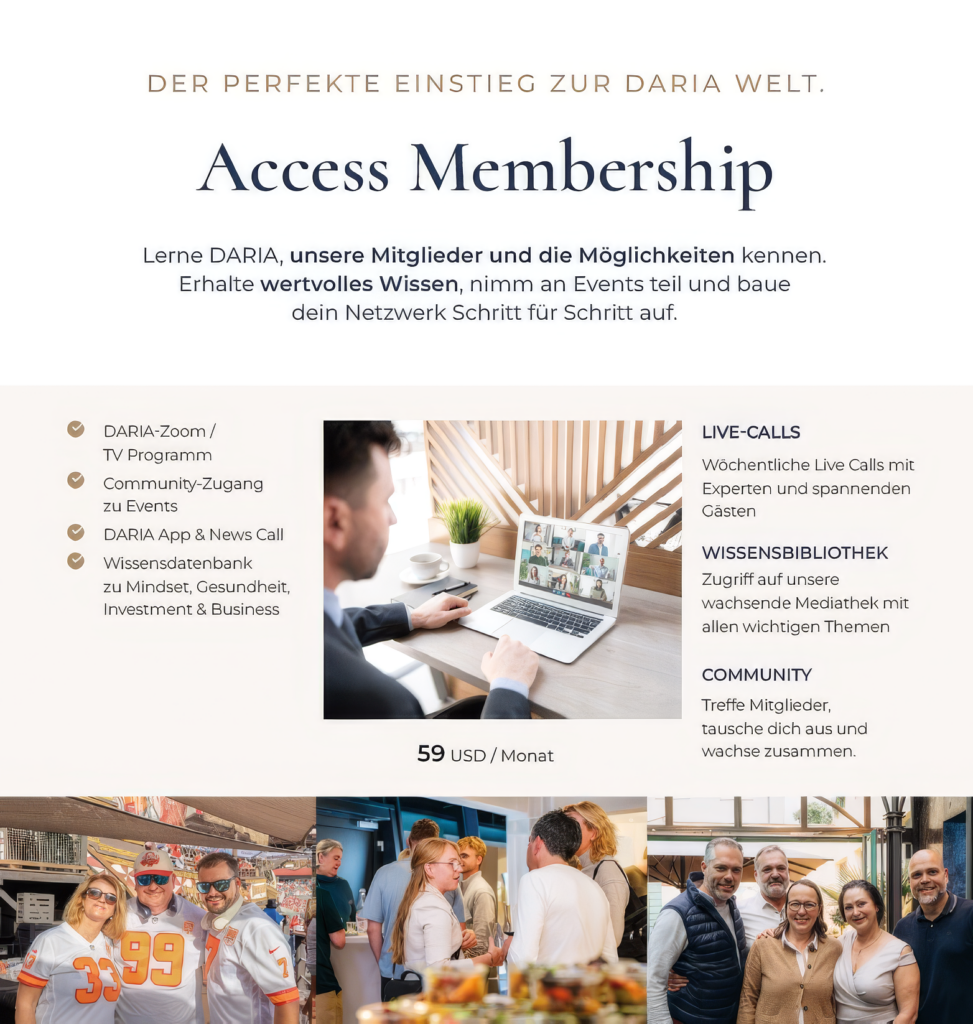 Perfekte Einstieg in Deinen neuen Lebensabschnitt – Access Membership.